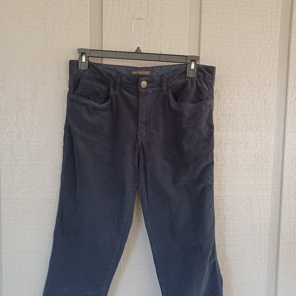 VTG 1946 Wale Corduroy Pant Size 34 5 Pocket Color Marine Blue Men Cotton Blend - Picture 2 of 14